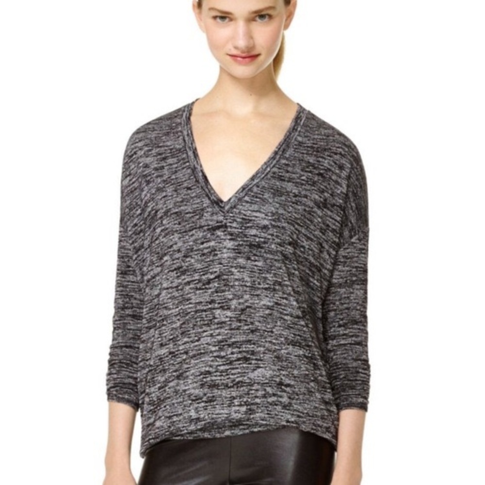 Aritzia Wilfred Free Heathered Black Devinette Tee